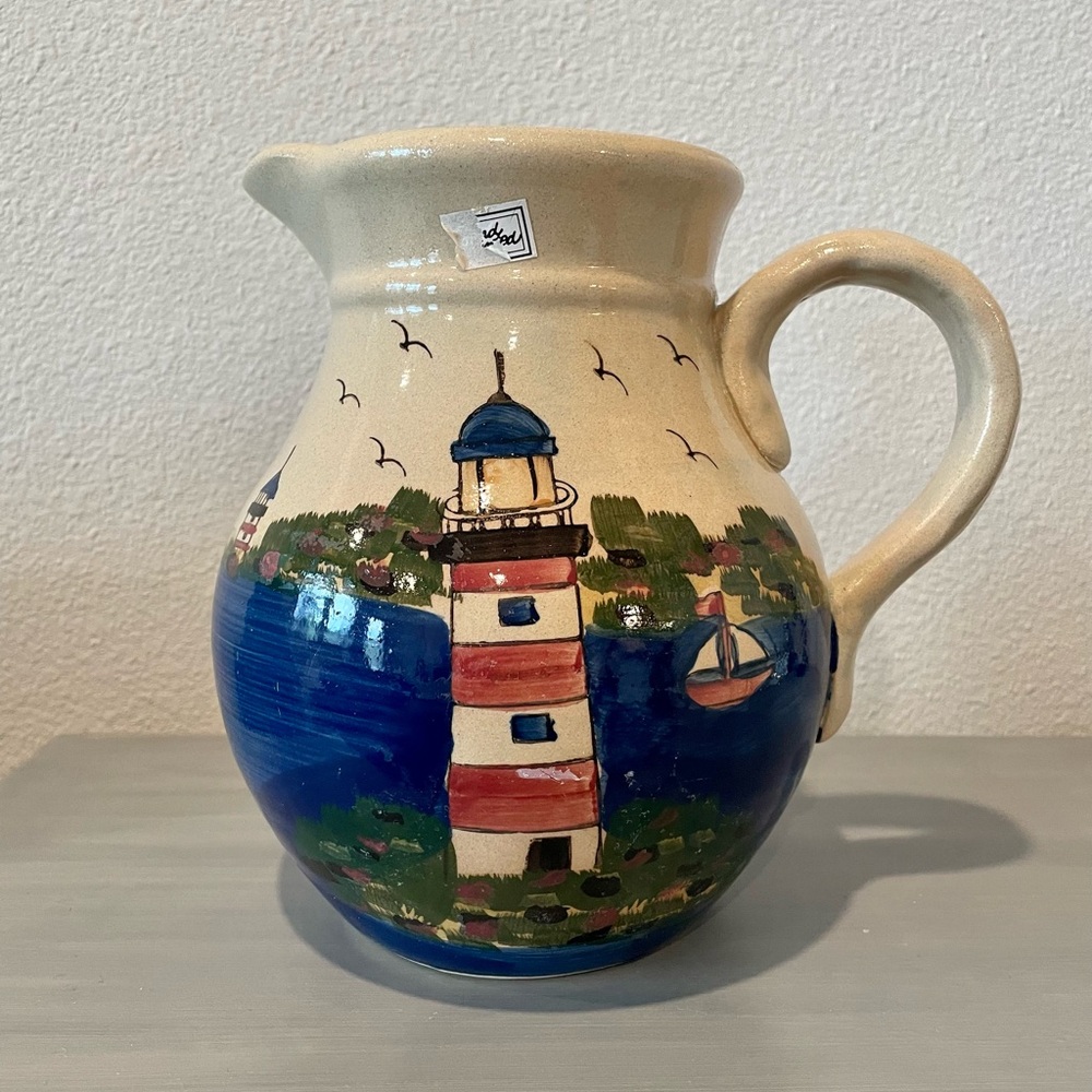 Lighthouse Art Pottery Pitcher